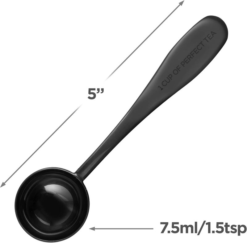 Pure Matcha Loose Leaf Tea Spoon Measure | One Cup of Perfect Tea | Stainless Steel Scoop (Black) - Image 3